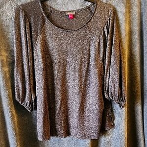 Metallic Gray Women's Top